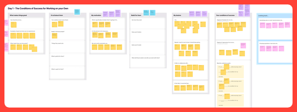 A screenshot of a digital workshop activity